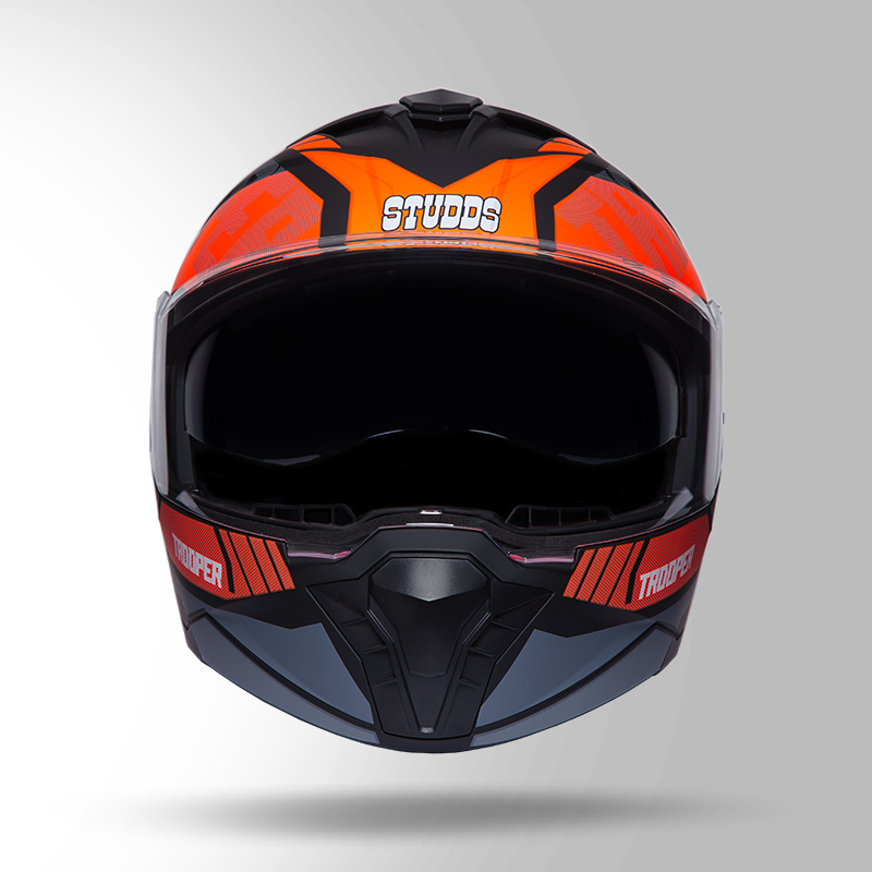 TROOPER DV D1 DECOR MATT BLACK & PINK FRONT VIEW