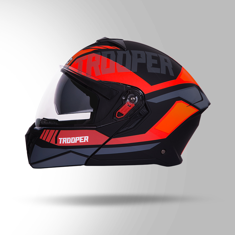 TROOPER DV D1 DECOR MATT BLACK & PINK RIGHT VIEW