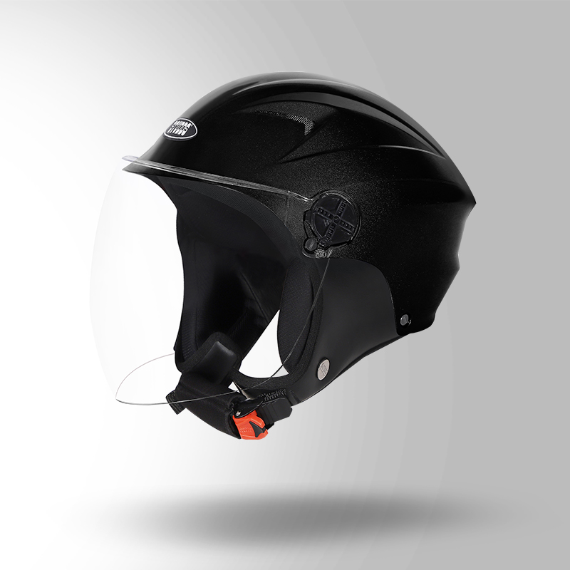 DAME BICYCLE HELMET BLACK ISO VIEW