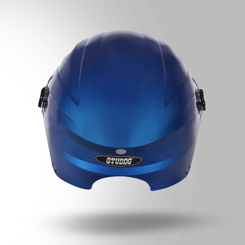 DAME BICYCLE HELMET BLUE BACK VIEW