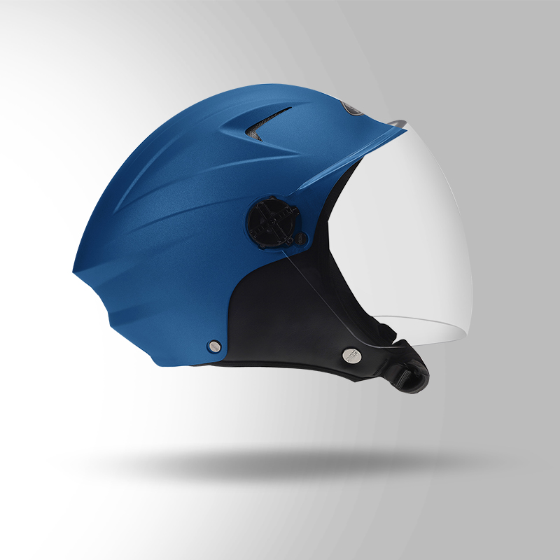 DAME BICYCLE HELMET MATT BLUE RIGHT VIEW