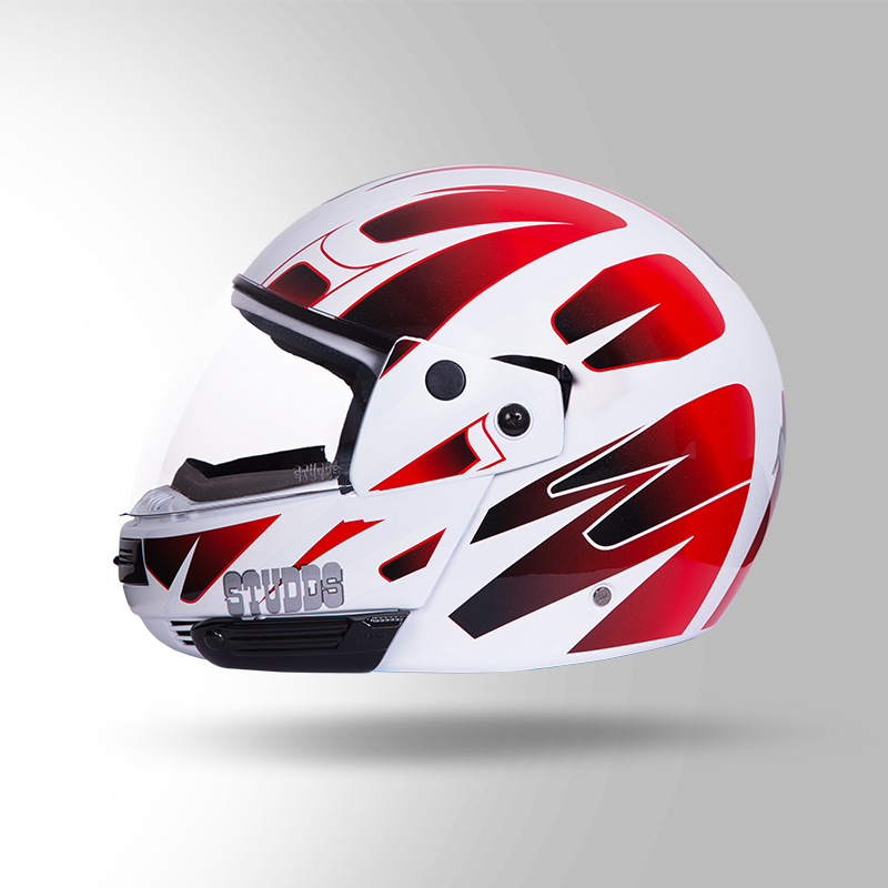 NINJA D5 DECOR WHITE & RED LEFT VIEW