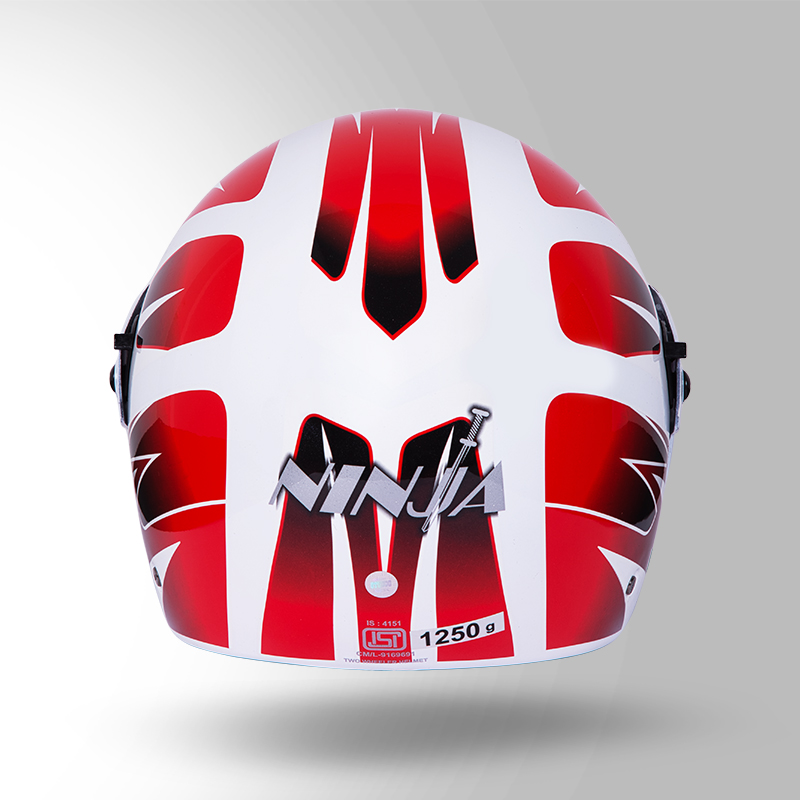 NINJA D5 DECOR WHITE & RED BACK VIEW