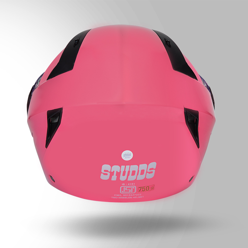 Buy Vogue Open Face Solid Baby Pink Helmet Online STUDDS Online