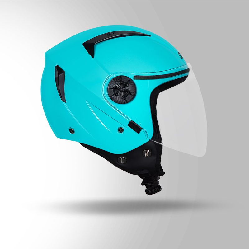 Buy Vogue Open Face Solid Pastel Green Helmet Online STUDDS