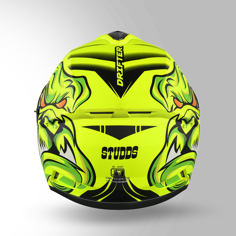 DRIFTER D1 DECOR MATT YELLOW & YELLOW BACK VIEW