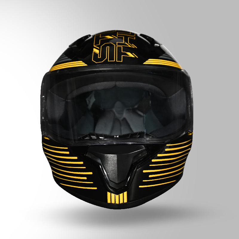 THUNDER D11 DECOR BLACK & YELLOW FRONT VIEW