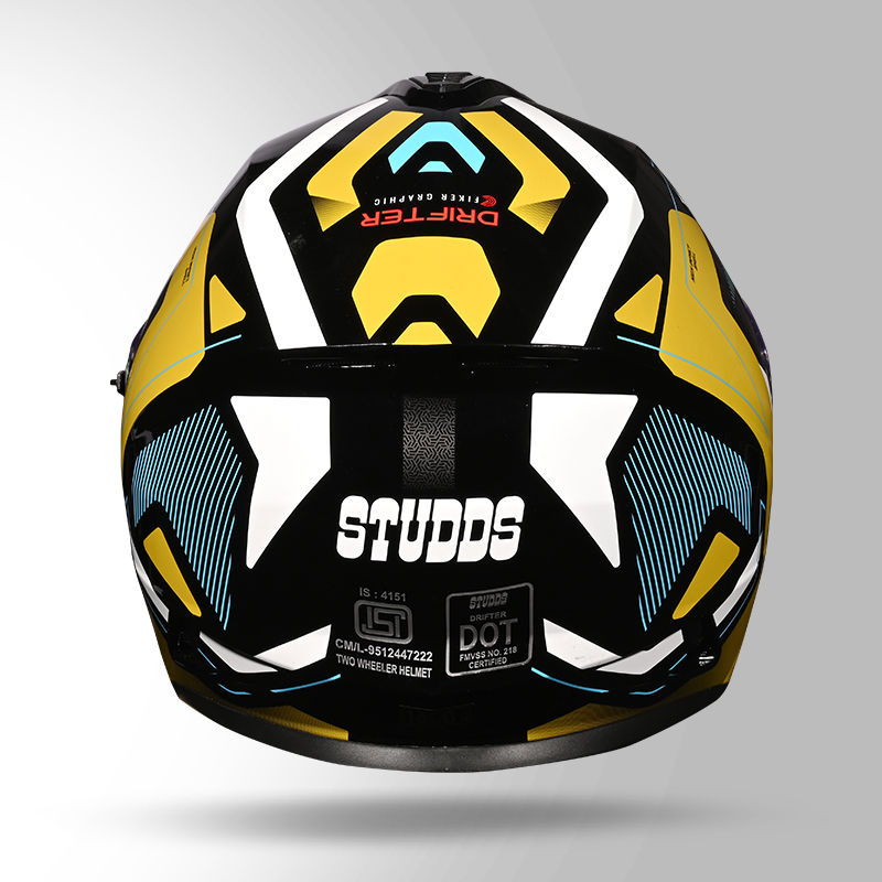 DRIFTER D5 FIKER DECOR BLACK & GOLDEN BACK VIEW