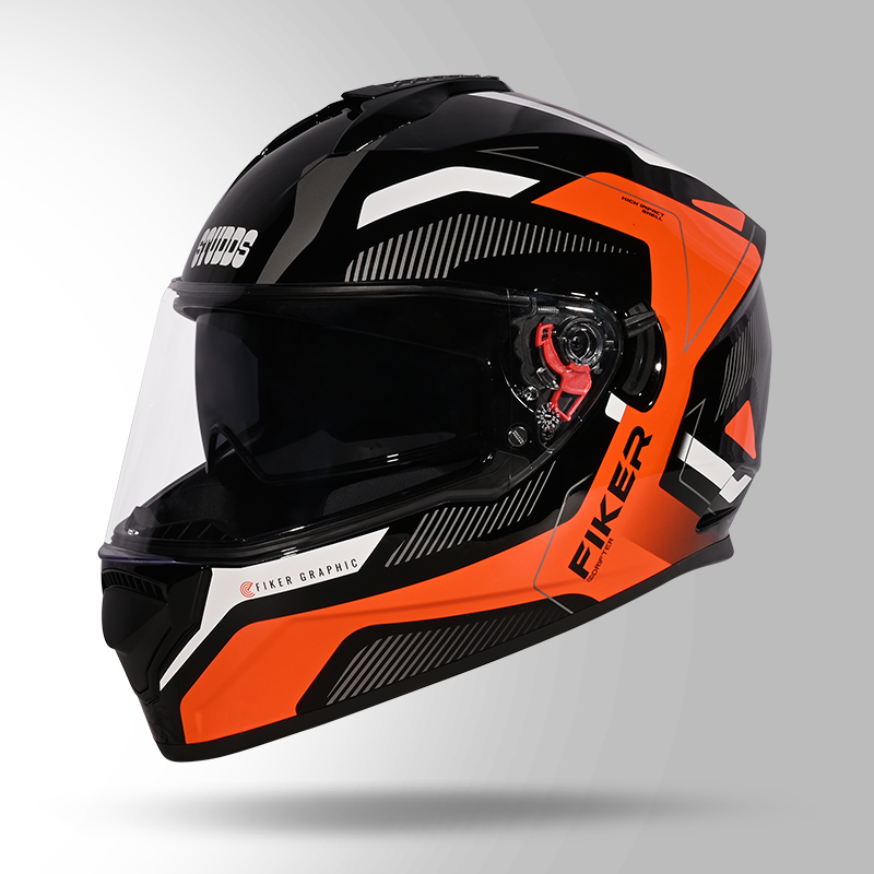 DRIFTER D5 FIKER DECOR BLACK & ORANGE ISO VIEW