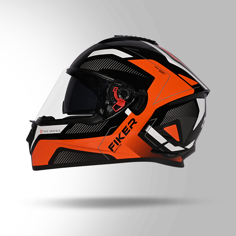 DRIFTER D5 FIKER DECOR BLACK & ORANGE LEFT VIEW