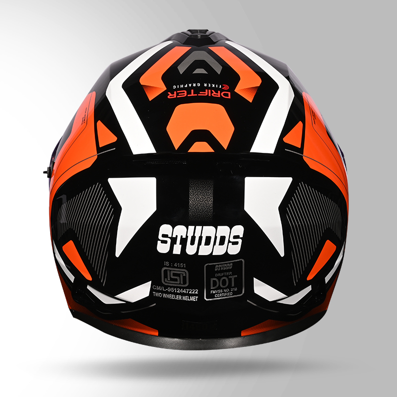 DRIFTER D5 FIKER DECOR BLACK & ORANGE BACK VIEW