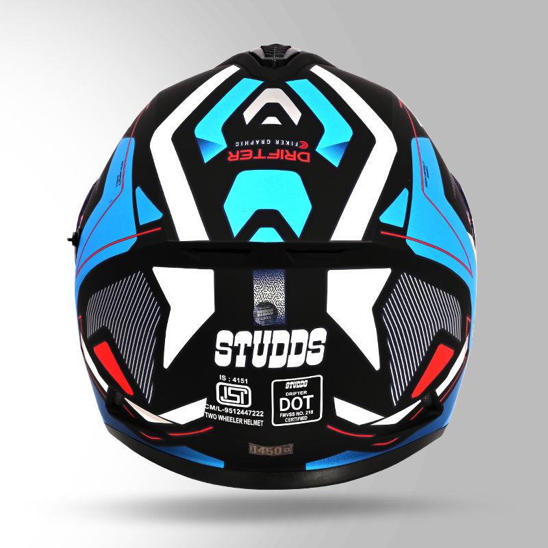 DRIFTER D5 FIKER DECOR MATT BLUE & BLUE BACK VIEW
