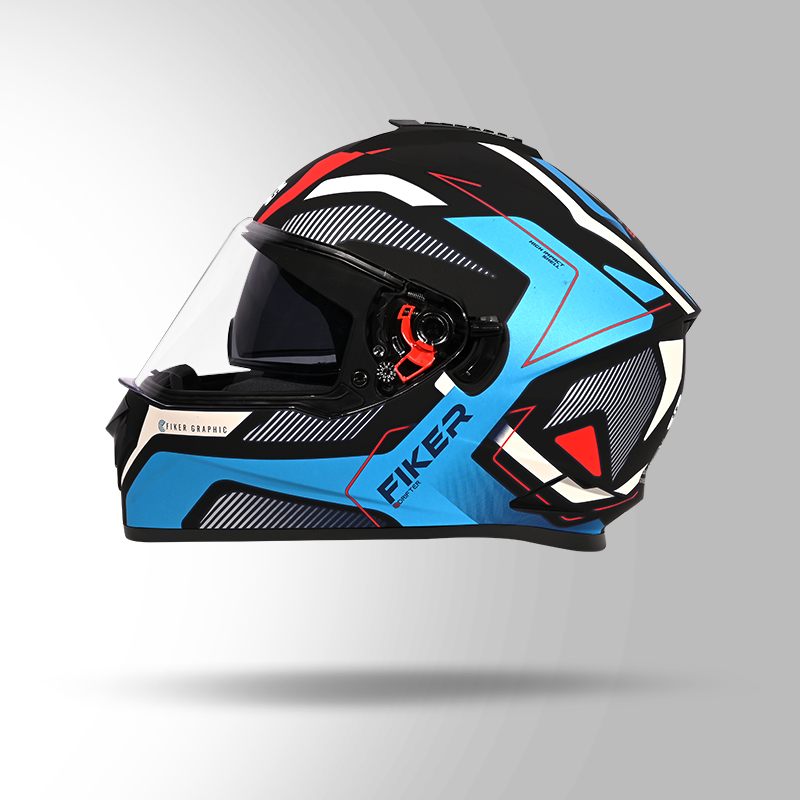 DRIFTER D5 FIKER DECOR MATT BLUE & BLUE RIGHT VIEW