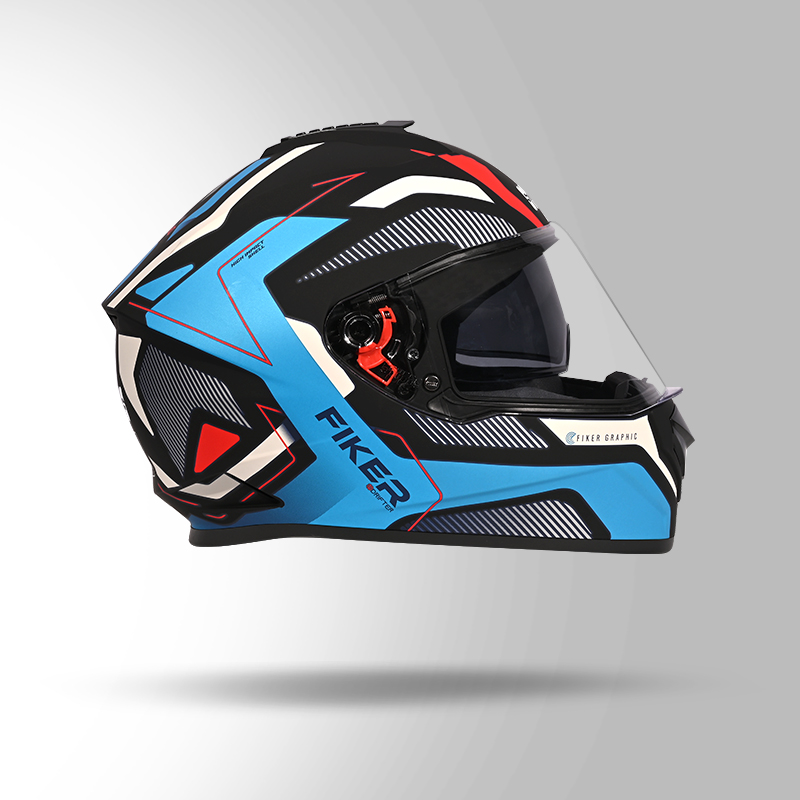 DRIFTER D5 FIKER DECOR MATT BLUE & BLUE LEFT VIEW
