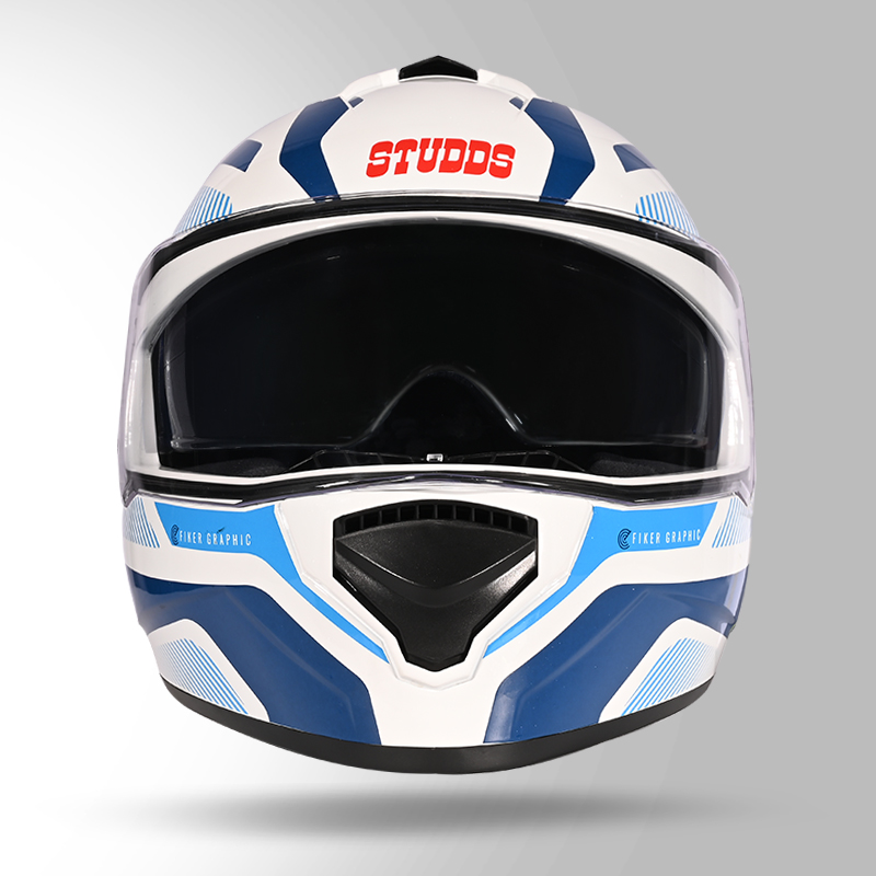 DRIFTER D5 FIKER DECOR WHITE & BLUE FRONT VIEW