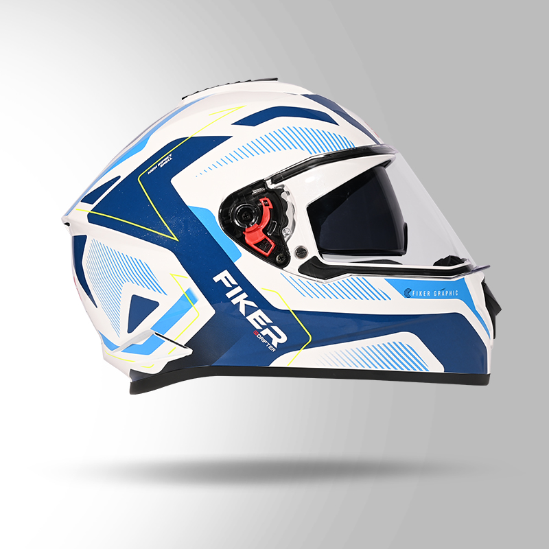 DRIFTER D5 FIKER DECOR WHITE & BLUE RIGHT VIEW