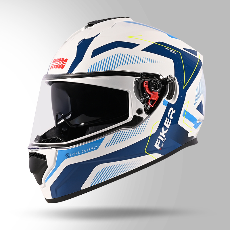 DRIFTER D5 FIKER DECOR WHITE & BLUE ISO VIEW