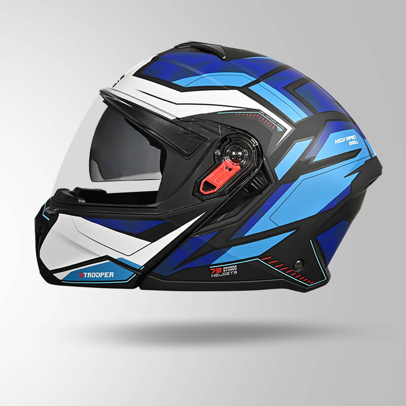 TROOPER DV D2 HELLCAT DECOR MATT BLACK & BLUE RIGHT VIEW