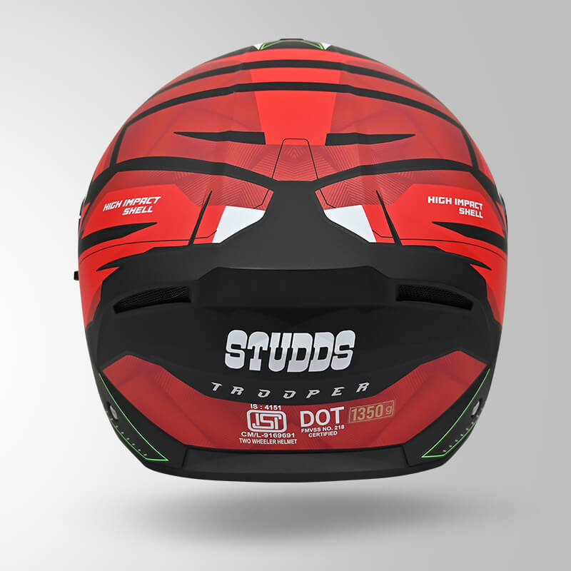 TROOPER DV D2 HELLCAT DECOR MATT BLACK & RED BACK VIEW