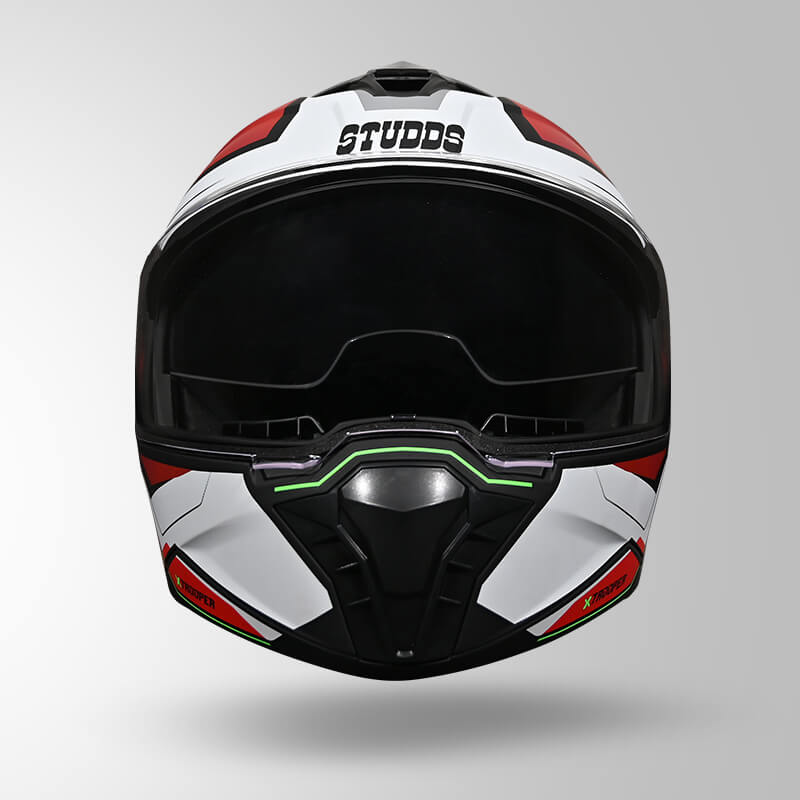 TROOPER DV D2 HELLCAT DECOR MATT BLACK & RED FRONT VIEW