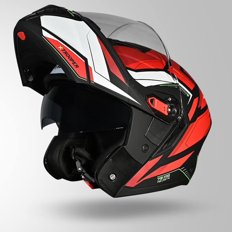 TROOPER DV D2 HELLCAT DECOR MATT BLACK & RED OPEN VIEW