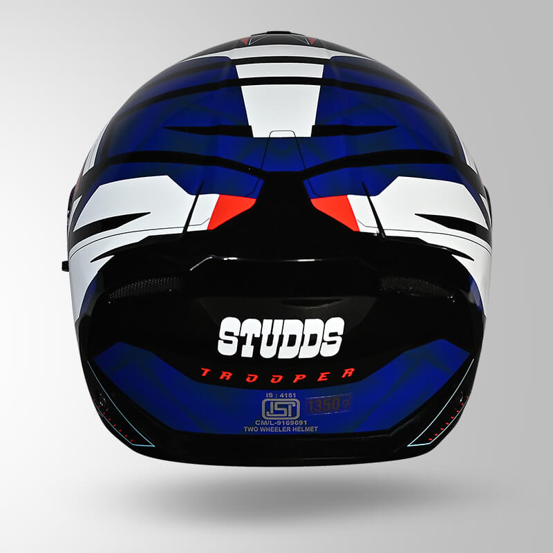 TROOPER DV D2 HELLCAT DECOR BLACK/BLUE & WHITE BACK VIEW