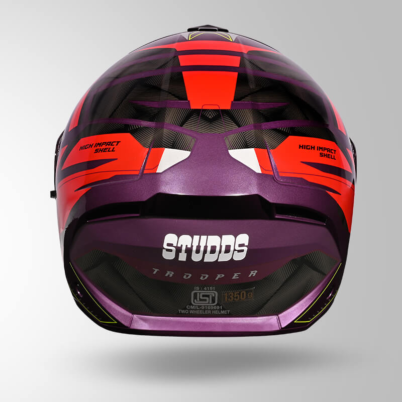 TROOPER DV D2 HELLCAT DECOR PURPLE & RED BACK VIEW