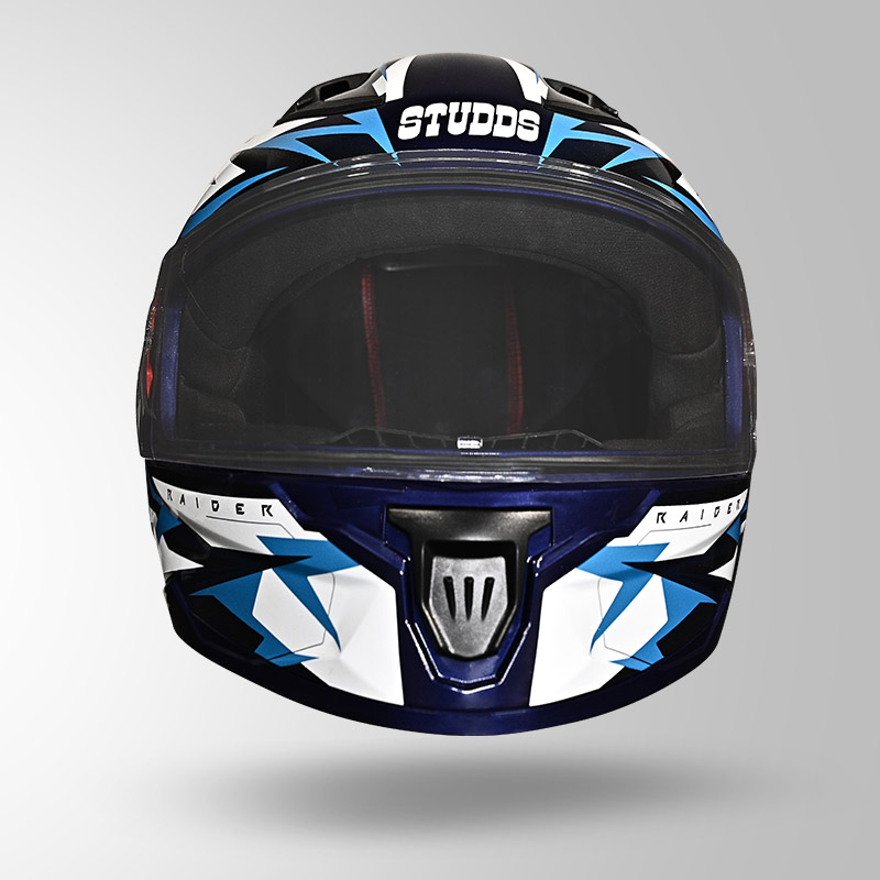 RAIDER SKULPT D1 DECOR BLUE & WHITE FRONT VIEW