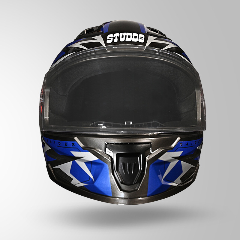 RAIDER SKULPT D1 DECOR GREY & BLUE FRONT VIEW