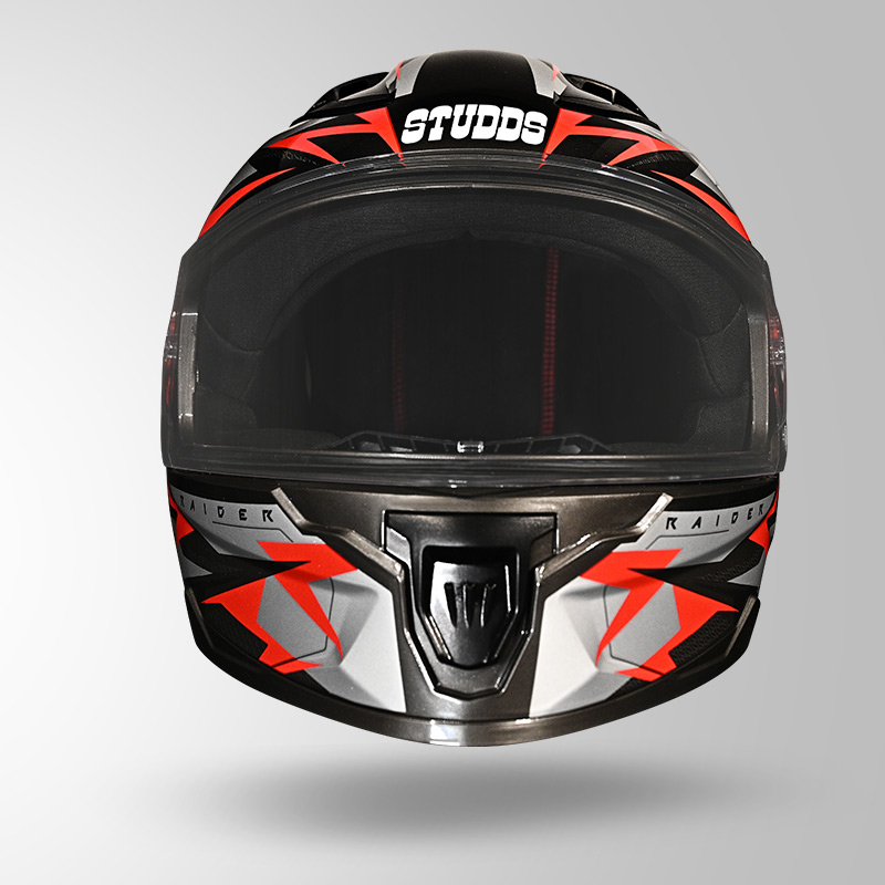 RAIDER SKULPT D1 DECOR GREY & RED FRONT VIEW