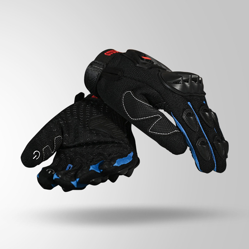 SMG 6 RIDING GLOVES BLUE BOTH VIEW