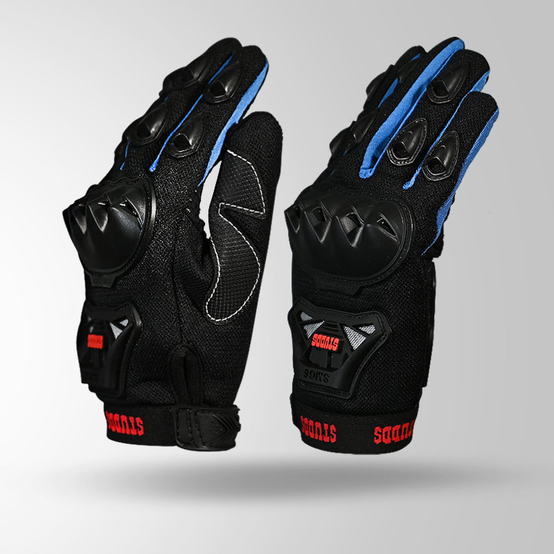 SMG 6 RIDING GLOVES BLUE BACK VIEW