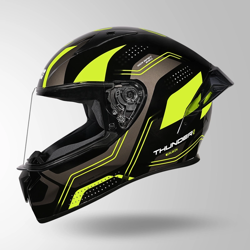 THUNDER D2 DRAKEN DECOR BLACK & FLUORESCENT YELLOW (4)