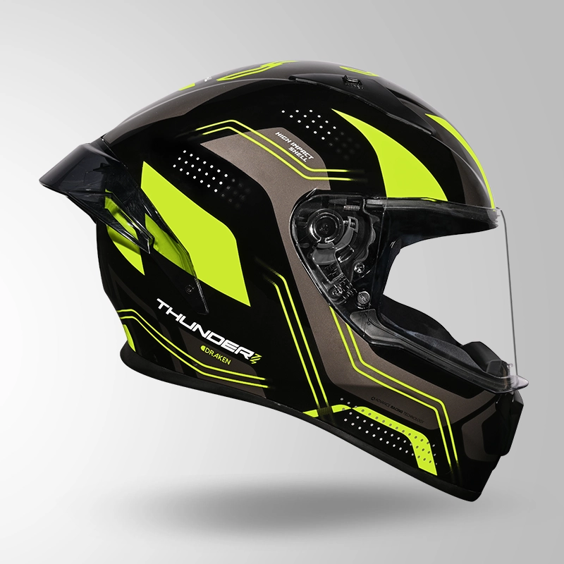 THUNDER D2 DRAKEN DECOR BLACK & FLUORESCENT YELLOW (5)