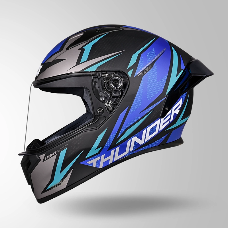 THUNDER D1 MATT BLACK & BLUE (4)