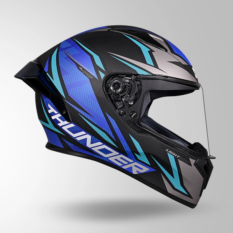 THUNDER D1 MATT BLACK & BLUE (5)