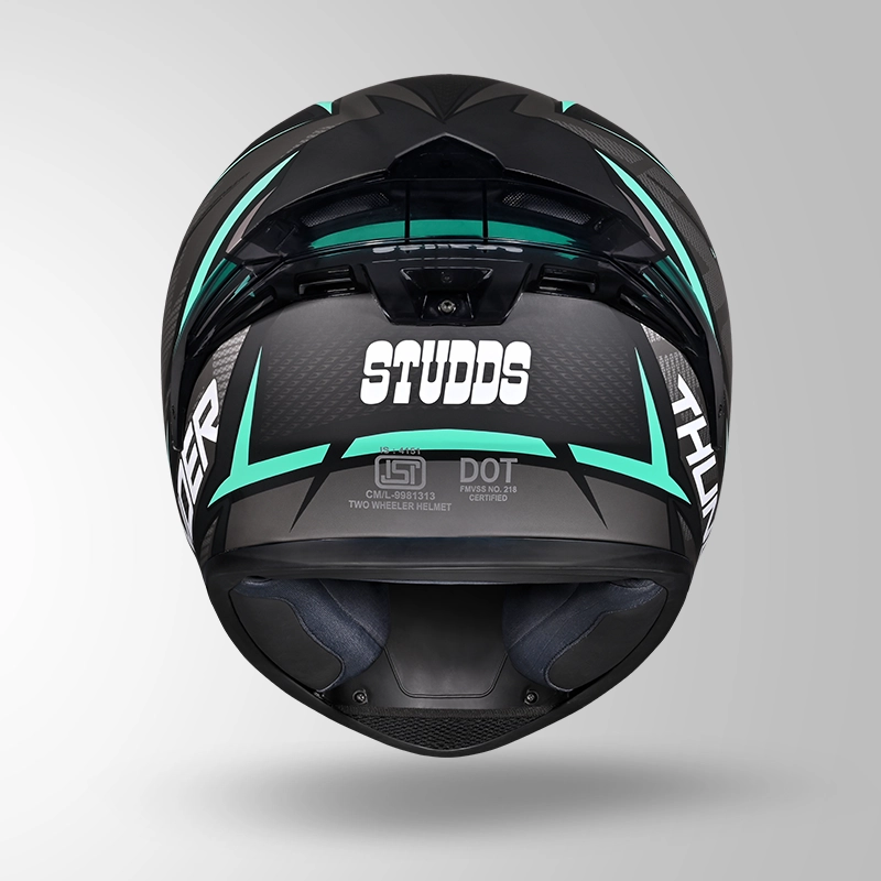 THUNDER D1 MATT BLACK-BLUE & GREY (1)