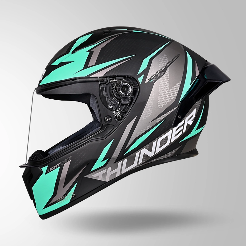 THUNDER D1 MATT BLACK-BLUE & GREY (3)