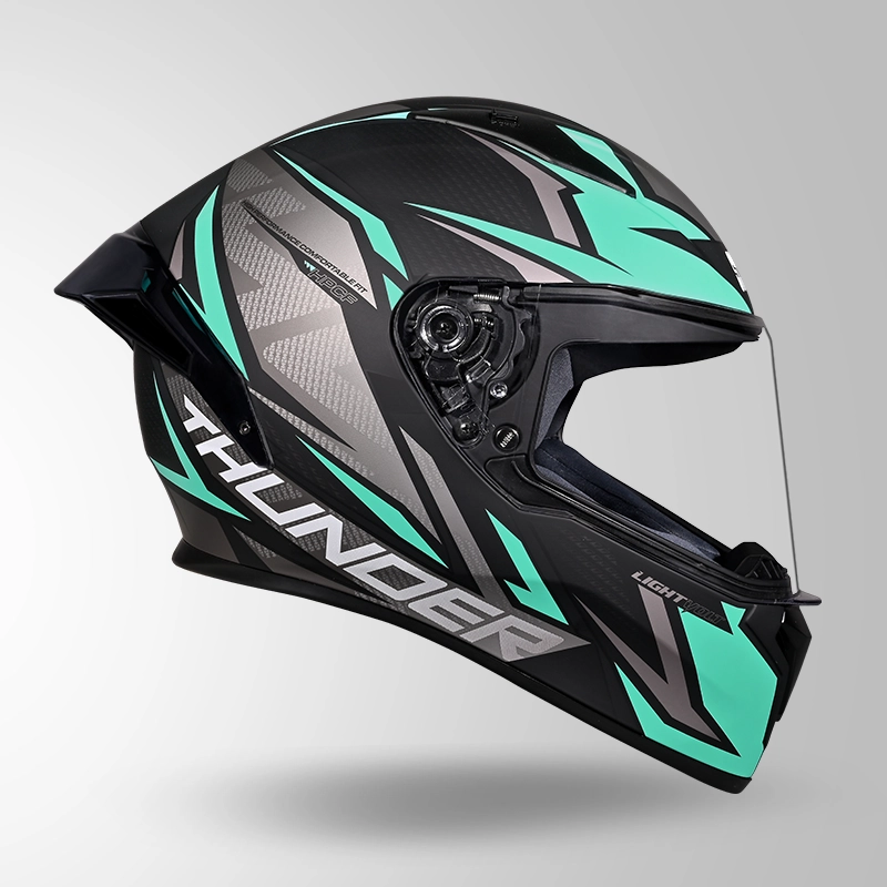 THUNDER D1 MATT BLACK-BLUE & GREY (4)