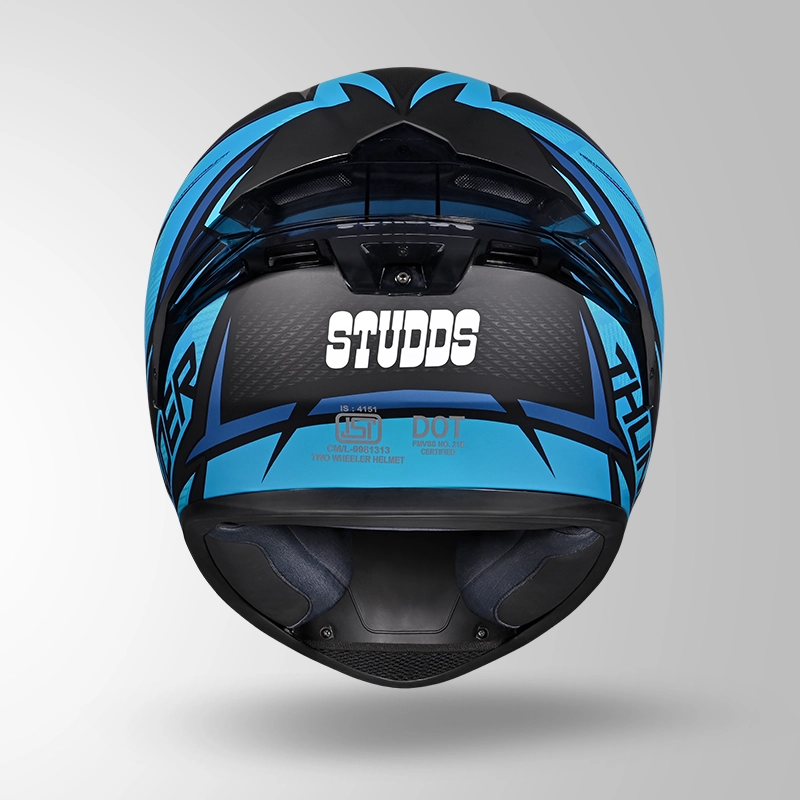 THUNDER D1 MATT BLACK-GREY & BLUE (1)