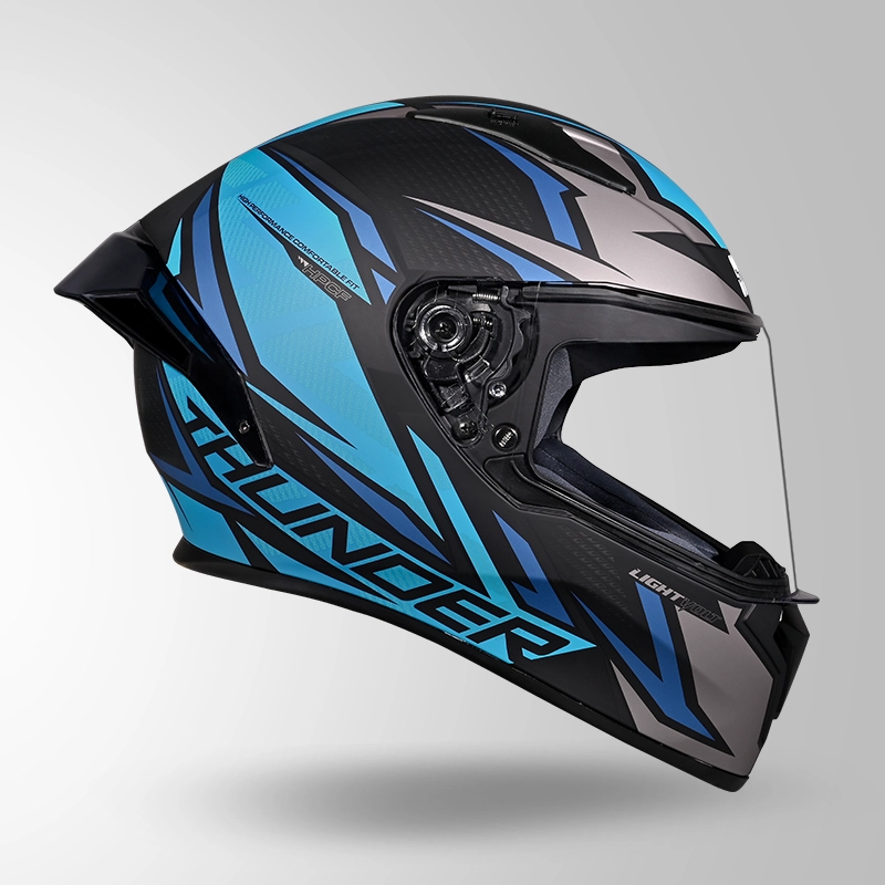 THUNDER D1 MATT BLACK-GREY & BLUE (4)