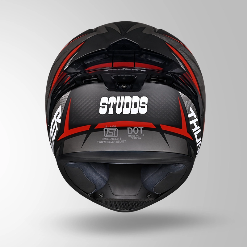 THUNDER D1 MATT BLACK-GREY & ORANGE (1)