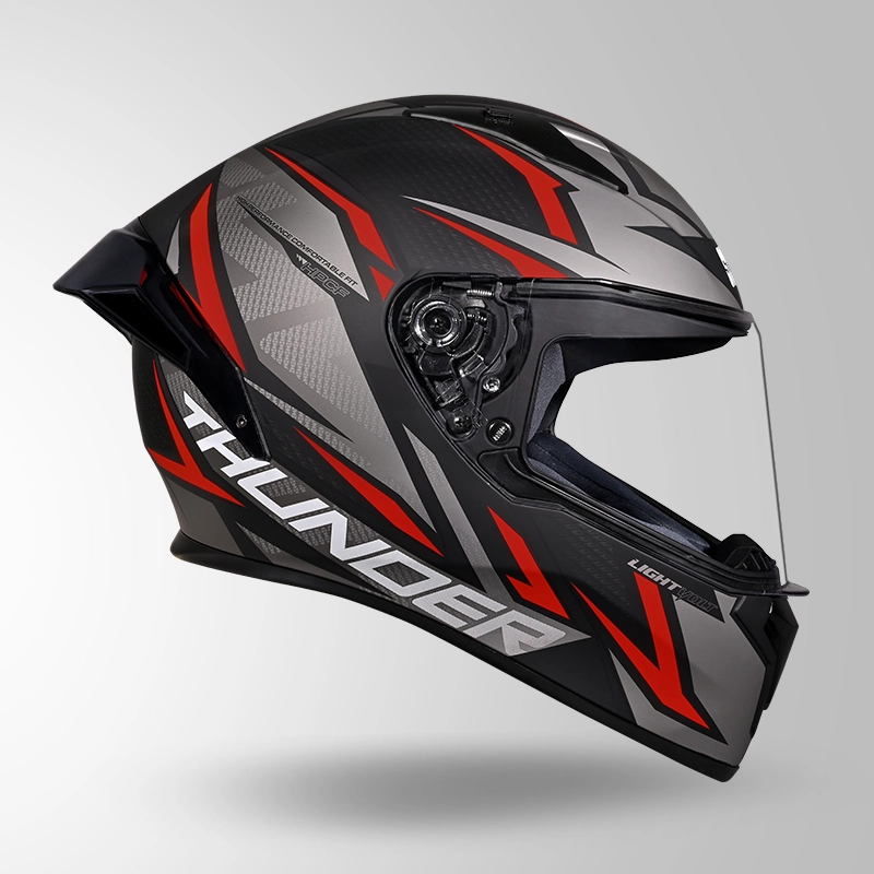 THUNDER D1 MATT BLACK-GREY & ORANGE (3)