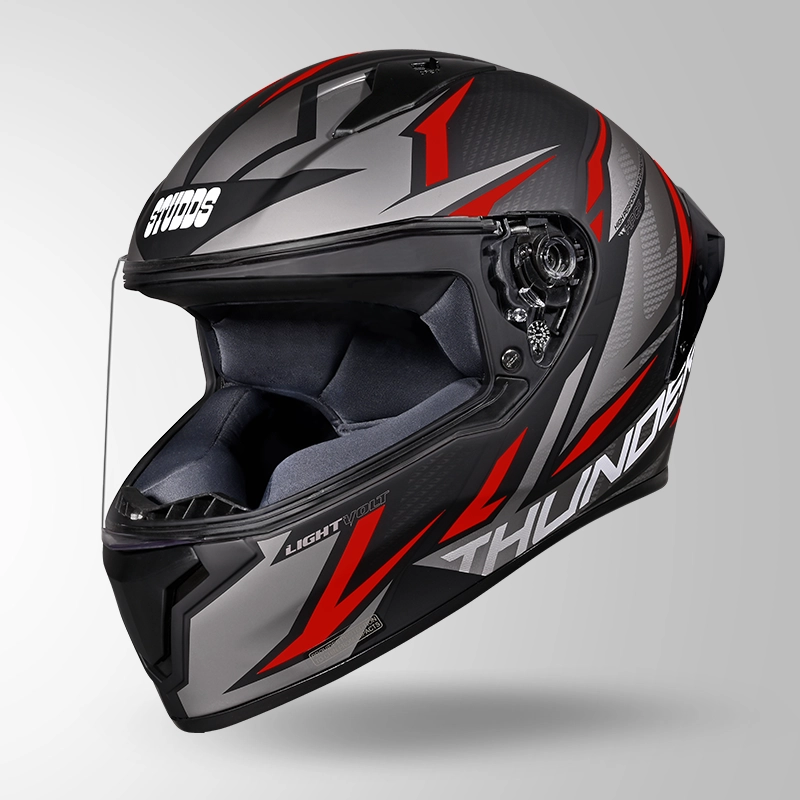 THUNDER D1 MATT BLACK-GREY & ORANGE (5)