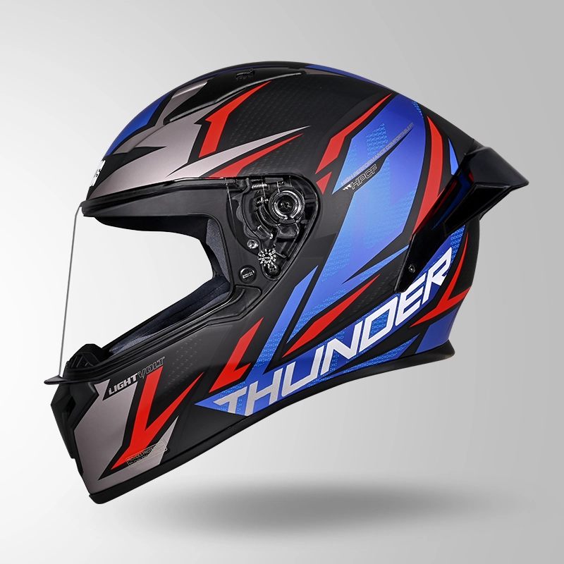 THUNDER D1 MATT BLACK-RED & BLUE (3)