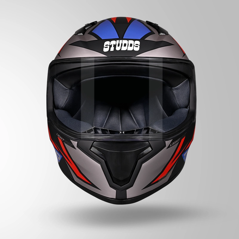 THUNDER D1 MATT BLACK-RED & BLUE (5)