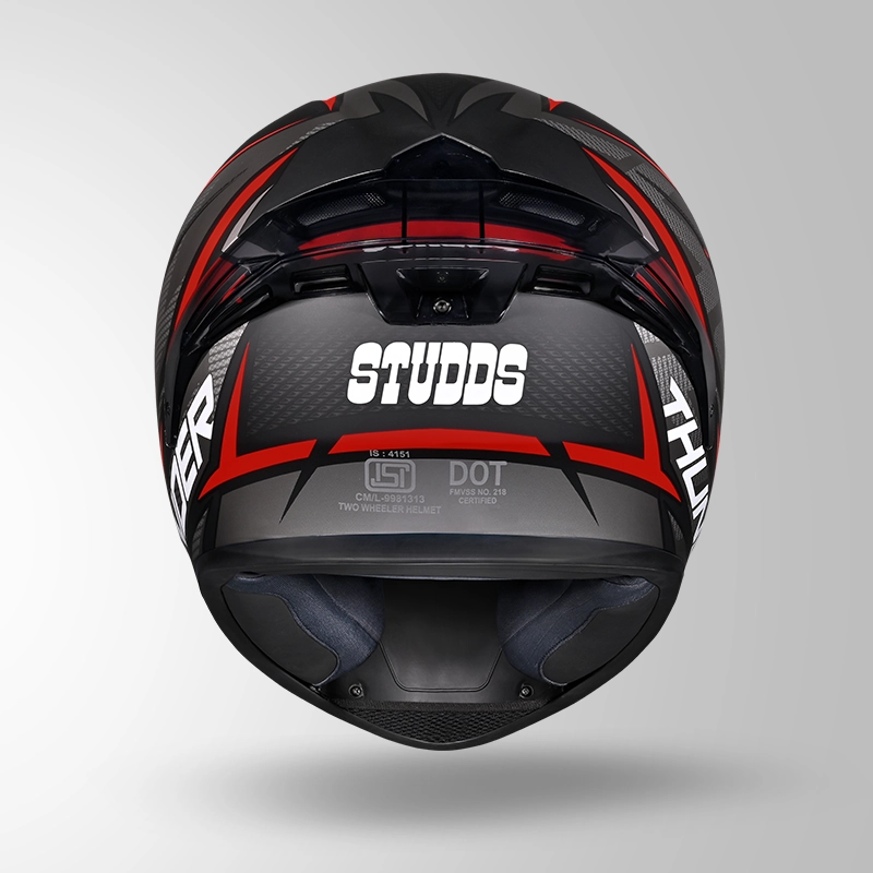 THUNDER D1 MATT BLACK-RED & GREY (1)