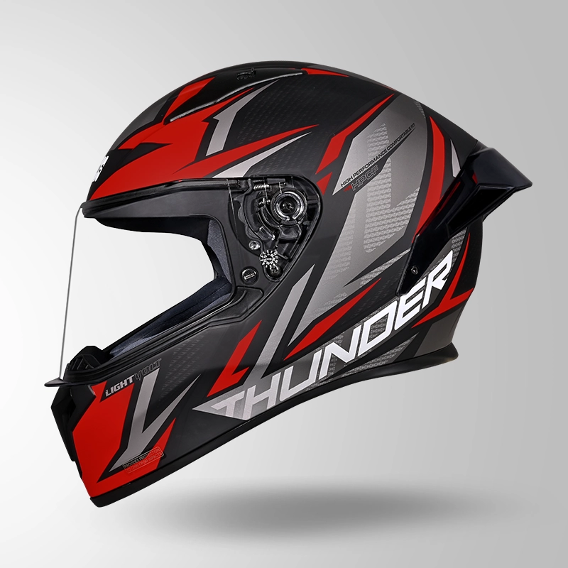 THUNDER D1 MATT BLACK-RED & GREY (3)