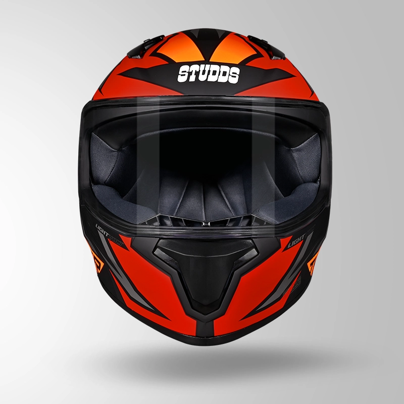THUNDER D1 MATT BLACK-RED & ORANGE (5)