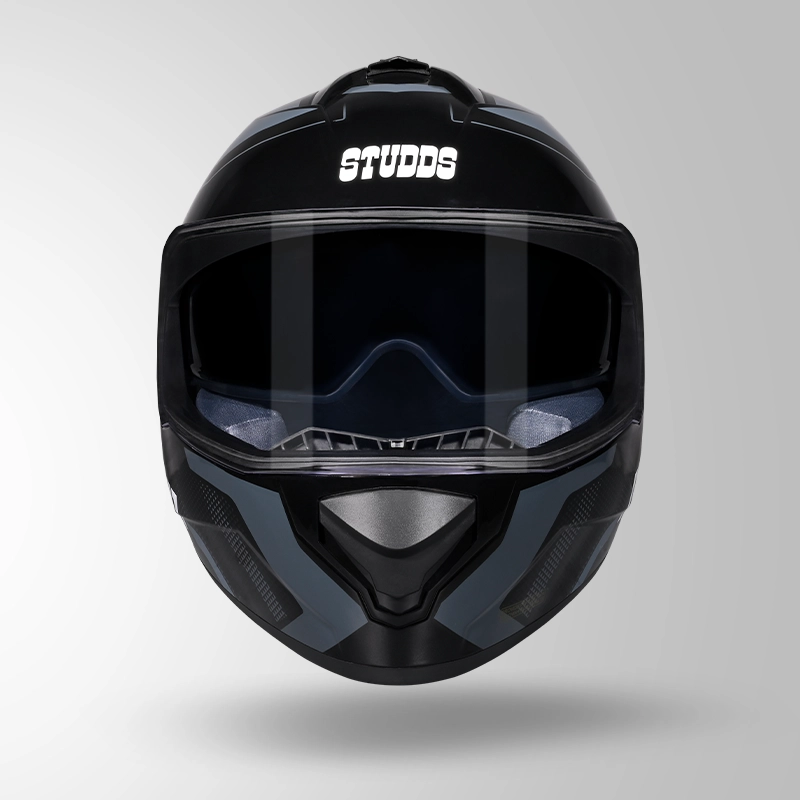 STUDDS Drifter D5 Fiker Matt Black & Orange Helmet Online | STUDDS